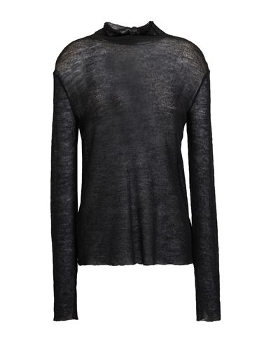 Jil Sander Woman Turtleneck Black Size 6 Wool In Black