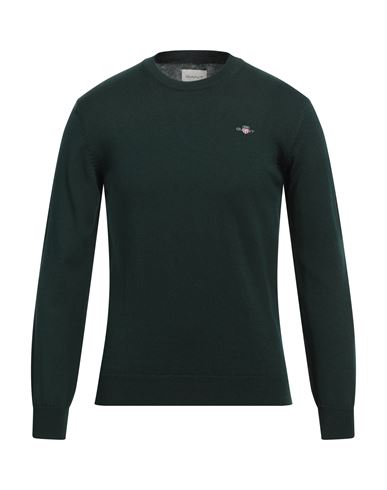 Gant Man Sweater Dark Green Size 3xl Cotton, Wool In Green