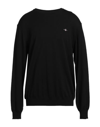 Gant Man Sweater Black Size Xxl Cotton, Wool In Black