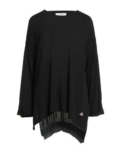 Akep Woman Sweater Black Size 8 Viscose, Polyester