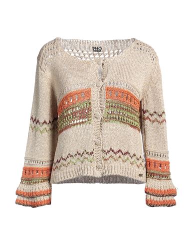 Pho® Firenze Pho Firenze Woman Cardigan Platinum Size M Viscose, Metallic Fiber In Grey