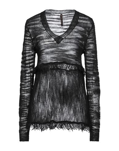 Manila Grace Woman Sweater Black Size S Linen, Polyester In Black