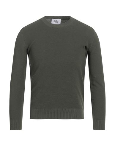 Alpha Studio Man Sweater Military Green Size 38 Cotton, Polyester