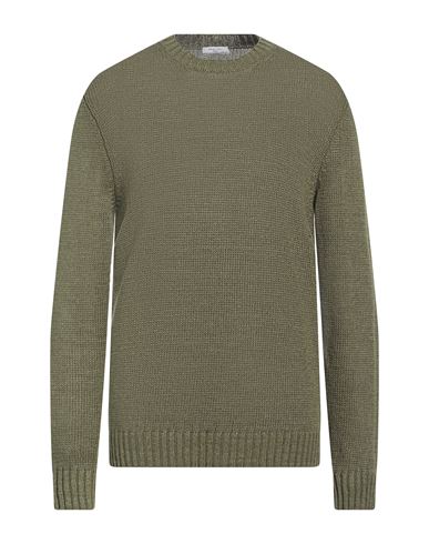 Boglioli Man Sweater Military Green Size Xl Linen In Green