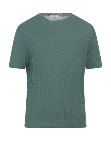 Boglioli Man Sweater Dark Green Size Xl Linen In Green