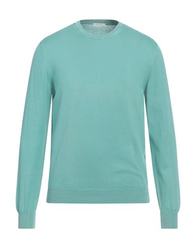 Boglioli Man Sweater Turquoise Size Xl Cotton In Blue