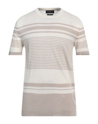 Liu •jo Man Man Sweater Beige Size L Linen, Cotton In Beige