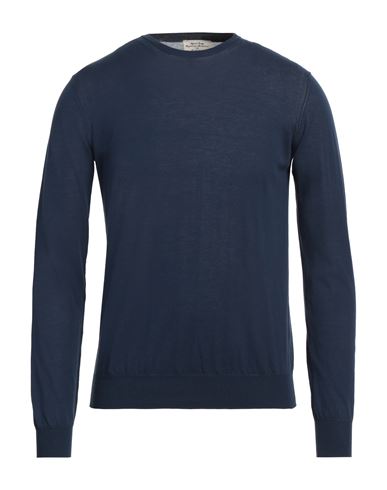 Heritage Man Sweater Midnight Blue Size S Cotton In Blue