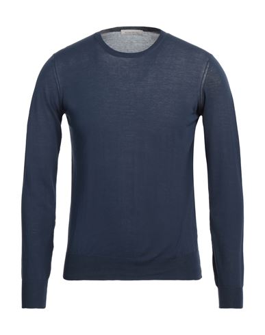 Rossopuro Man Sweater Navy Size 3 Cotton In Navy