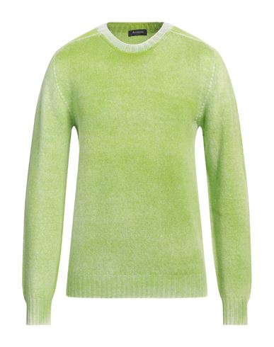 Arovescio Man Sweater Lime Green Size 46 Virgin Wool, Cashmere In Green