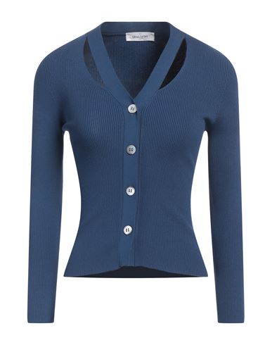 Gran Sasso Woman Cardigan Navy Size 6 Viscose, Polyester In Navy