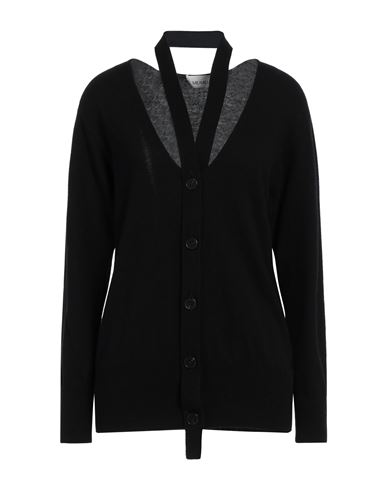 Meimeij Woman Cardigan Black Size 4 Virgin Wool, Viscose, Polyester, Cashmere In Black