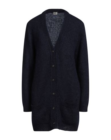 Massimo Alba Woman Cardigan Midnight Blue Size M Mohair Wool, Silk In Blue