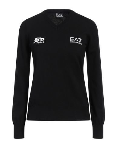 EA7 EA7 WOMAN SWEATER BLACK SIZE XL COTTON 