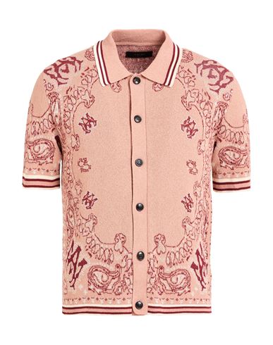 Amiri Man Cardigan Antique Rose Size L Cotton, Viscose, Polyamide