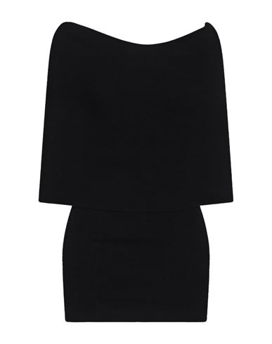 Elisabetta Franchi Woman Mini Dress Black Size 4 Wool, Cashmere