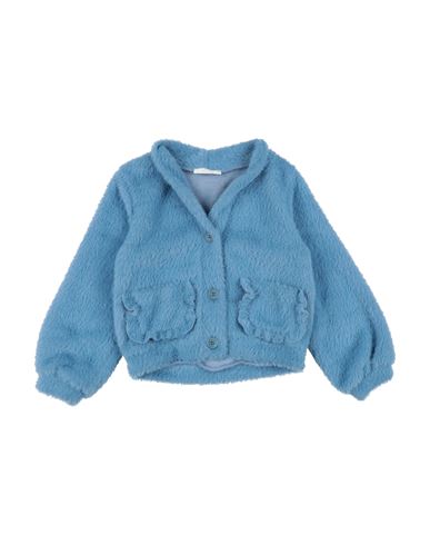 U+é Toddler Girl Cardigan Light Blue Size 5 Polyester, Polyamide In Blue