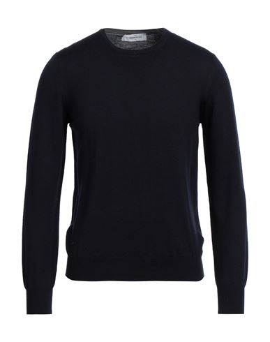 Gran Sasso Man Sweater Midnight Blue Size 44 Virgin Wool In Blue