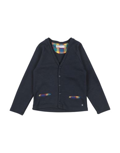 MANUEL RITZ MANUEL RITZ TODDLER BOY CARDIGAN NAVY SIZE 6 POLYESTER, VISCOSE, ELASTANE 