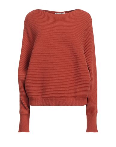 Antonelli Woman Sweater Rust Size S Wool, Silk, Cashmere In Orange