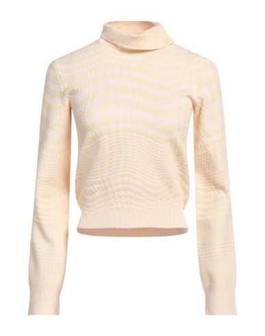 Burberry Prorsum Woman Turtleneck Pastel Yellow Size M Wool, Polyester, Polyamide, Elastane In Yellow