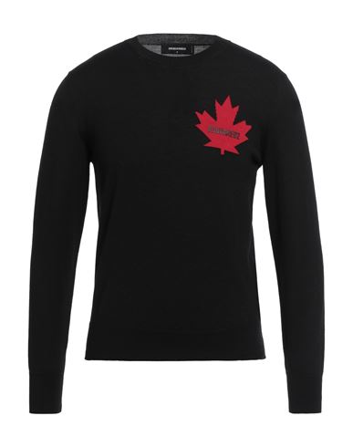 Dsquared2 Man Sweater Black Size L Wool In Black