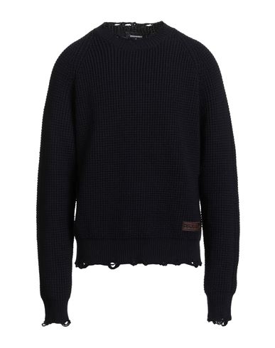 Dsquared2 Man Sweater Midnight Blue Size Xl Wool In Blue