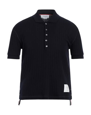 THOM BROWNE THOM BROWNE MAN SWEATER NAVY SIZE 3 VIRGIN WOOL 