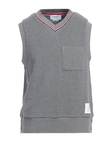 THOM BROWNE THOM BROWNE MAN SWEATER GREY SIZE 4 COTTON 