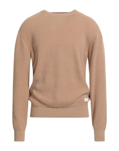 Manuel Ritz Man Sweater Sand Size Xl Wool, Polyamide In Brown