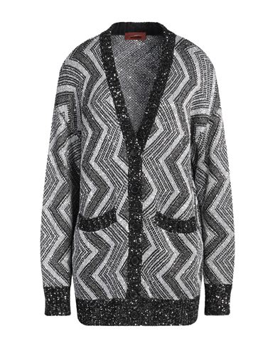 Shop Missoni Woman Cardigan Black Size M Viscose, Metallic Fiber, Polyamide, Polyester