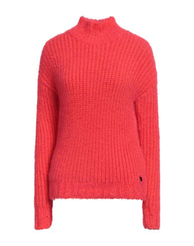 Replay Woman Turtleneck Coral Size L Polyamide, Polyester In Red