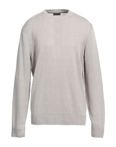 Corneliani Id Man Sweater Light Grey Size 48 Linen, Wool In Grey