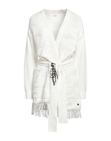 Replay Woman Cardigan White Size M Cotton, Polyester In White