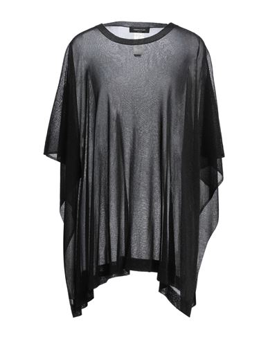 Fabiana Filippi Black Viscose Blend Cape In Black