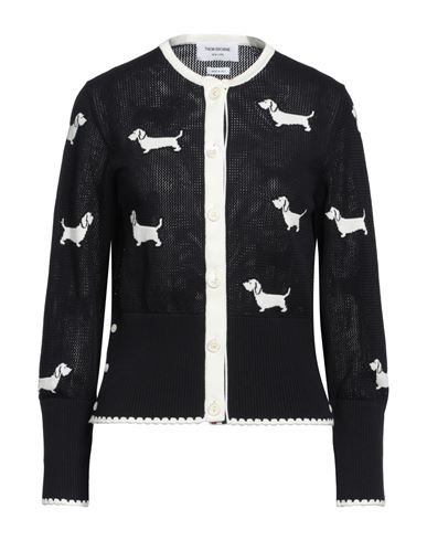 Thom Browne Hector Intarsia Cardigan In Navy