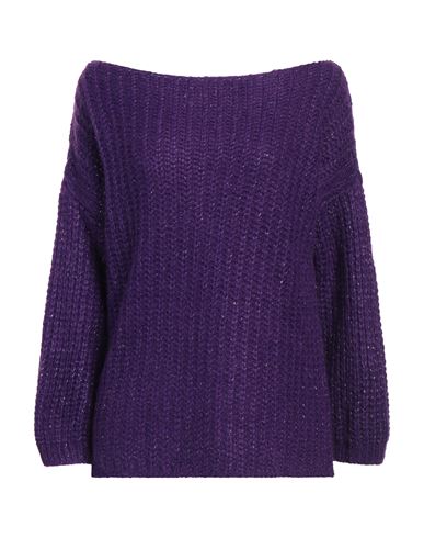 Toy G. Woman Sweater Purple Size M/l Acrylic, Polyamide, Mohair Wool, Wool In Purple