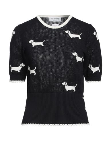 Thom Browne Hector Icon Pointelle-knit Top In Navy