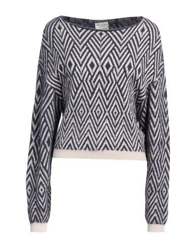 ALESSIA SANTI ALESSIA SANTI WOMAN SWEATER NAVY SIZE 3 POLYAMIDE, VISCOSE, WOOL, CASHMERE 