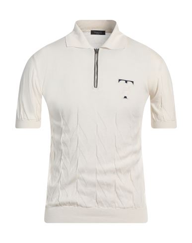 Tombolini Man Sweater Cream Size 48 Silk, Cotton In White