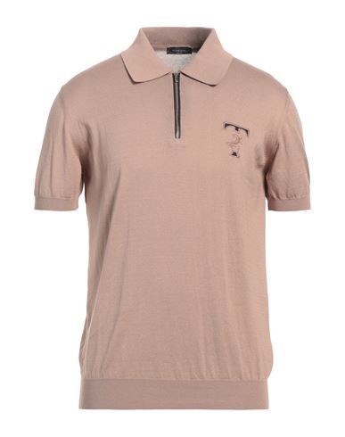 Tombolini Man Sweater Camel Size 44 Silk, Cotton In Beige