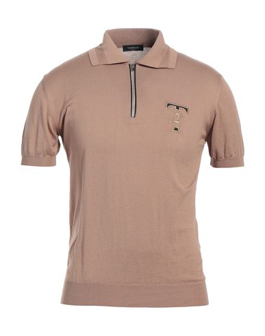 Tombolini Man Sweater Camel Size 38 Silk, Cotton In Beige