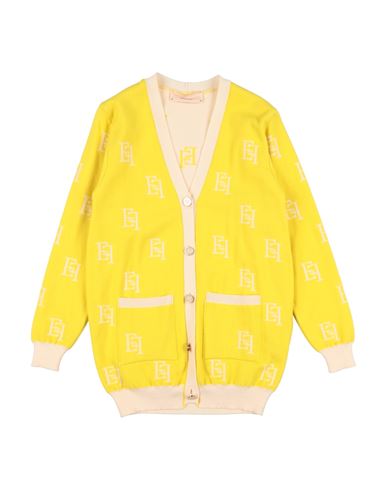 Elisabetta Franchi La Mia Bambina Toddler Girl Cardigan Yellow Size 6 Viscose, Polyester, Polyamide In Yellow