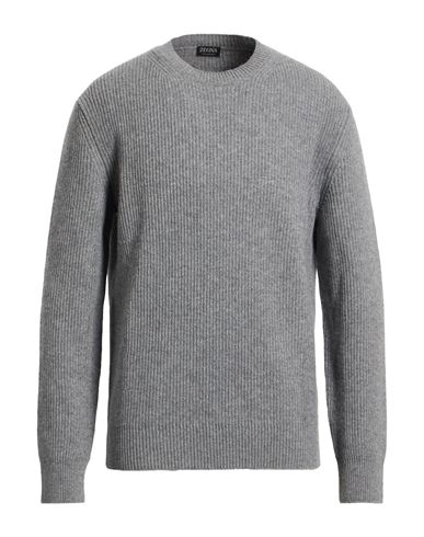 Zegna Oasi Cashmere Man Sweater Grey Size 40 Cashmere In Gray