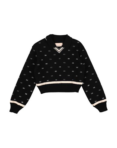 Elisabetta Franchi La Mia Bambina Toddler Girl Sweater Black Size 6 Viscose, Polyester, Polyamide In Black