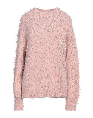 Msgm Woman Sweater Pink Size M Polyamide, Mohair Wool, Alpaca Wool, Metallic Fiber