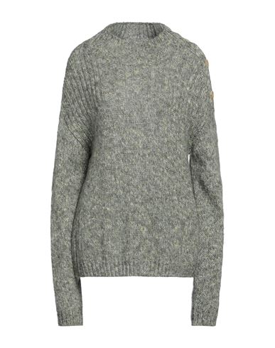 Pennyblack Woman Turtleneck Military Green Size L Acrylic, Polyamide, Mohair Wool, Wool, Metallic Fi In Green