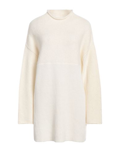 Alpha Studio Woman Turtleneck Ivory Size 10 Alpaca Wool, Polyamide, Wool, Recycled Cashmere In White