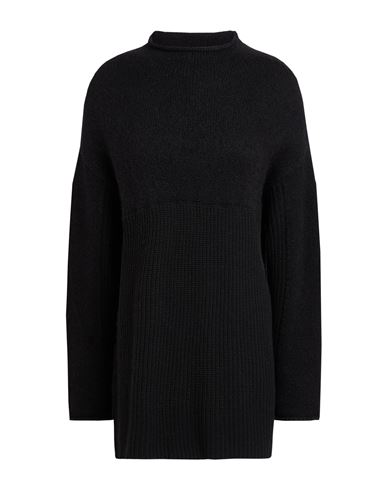 ALPHA STUDIO ALPHA STUDIO WOMAN TURTLENECK BLACK SIZE 10 ALPACA WOOL, POLYAMIDE, WOOL, RECYCLED CASHMERE 