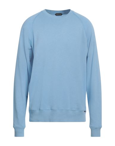 Tom Ford Man Sweatshirt Azure Size 46 Cotton, Acrylic